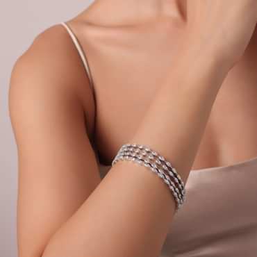 92.5 Sterling Silver Linear Bangles Set of 4