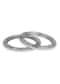 92.5 Sterling Silver Zirconia Bangles Set of 2
