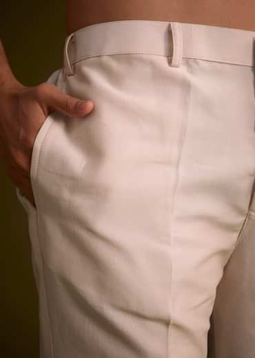 Peach Cotton Silk Jacket Set With Multi Color Resham Floral Embroidery