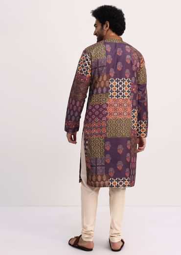 Printed Multicolor Kurta Pyjama Set