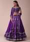 Violet Purple Ombre Lehenga With Handwork Embroidery