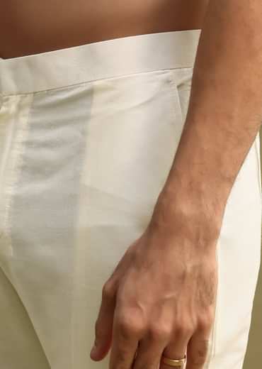 Blue Foil Applique Work Kurta Set With Shaded Jacket