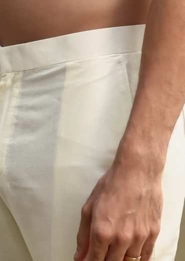 Yellow Shaded Gold Foil Applique Motifs Work Kurta