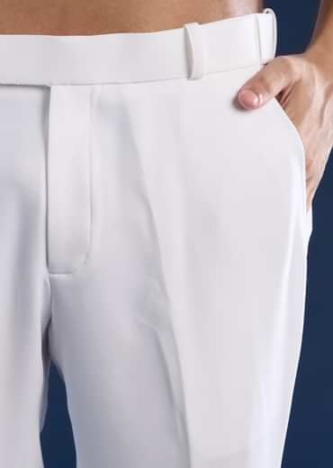 White Indo Western Set For Men With Hand Painted Work