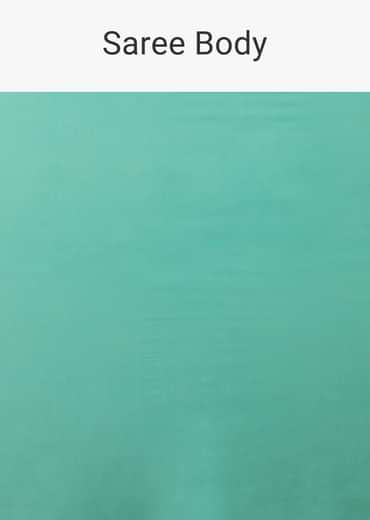 Aqua Blue Crepe Saree With Fancy Sleeves Organza Blouse