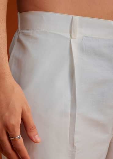 Aqua Blue Silk Kurta Set With Hand Embroidery