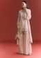 Baby Pink Georgette Kurta Sharara Suit With Moti Work And Gotta Lace