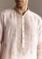 Beige Linen Thread Embroidered Kurta Set