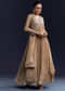 Beige Mirror Work Chinnon Anarkali with Dupatta