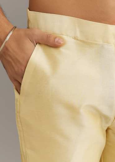 Beige Muslin Kurta Jacket Set With Stone Work