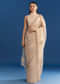 Beige Organza Tissue Saree With Delicate Embellished Edge
