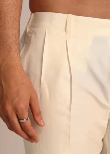 Beige Asymmetric Kurta Set