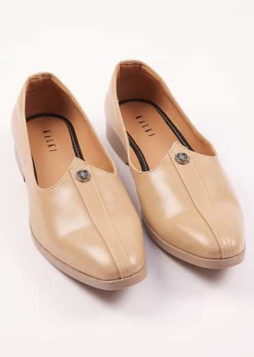 Beige Formal Juttis For Men