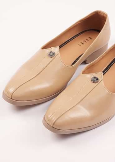 Beige Formal Juttis For Men