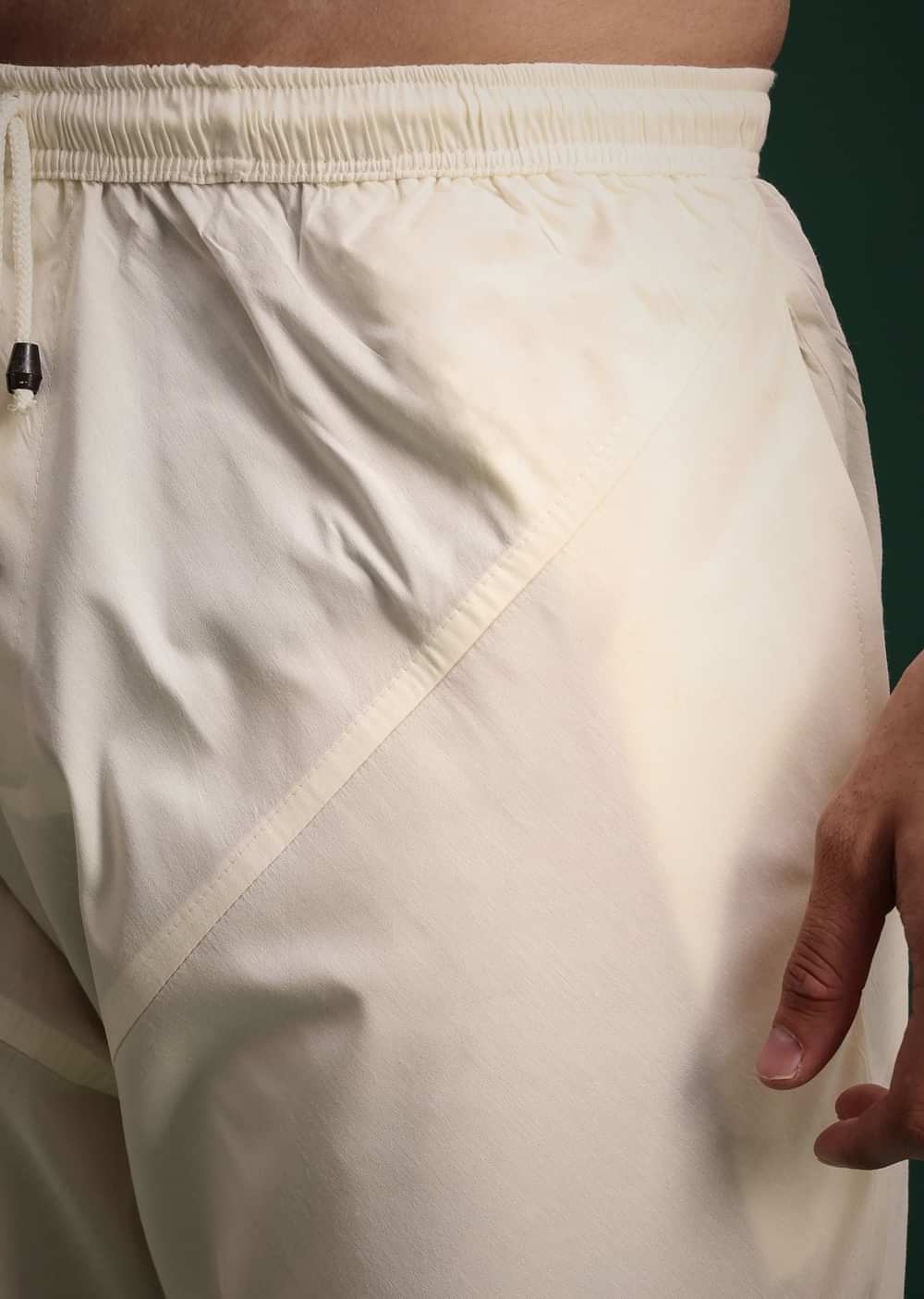 Beige Silk Sherwani Set With Zardozi Work