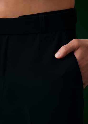 Black Banarasi Silk Tuxedo With Cut Dana And Crystal Embroidery