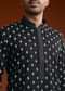 Black Chanderi Kurta Pant Set With Intricate Embroidery