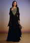 Black Georgette Anarkali Suit With Zari And Sequins Work