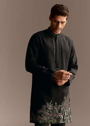 Black Jodhpuri Kurta Set