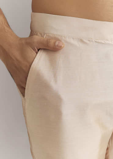 Black Pashmina Silk Kurta Set With Vine Prints