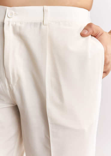 Black Silk Kurta Set With Floral Print