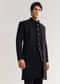 Black Suiting Indo Western With Thread And Beadwork