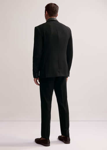 Black Tuxedo For Men With Cut Work Shawl Collar
