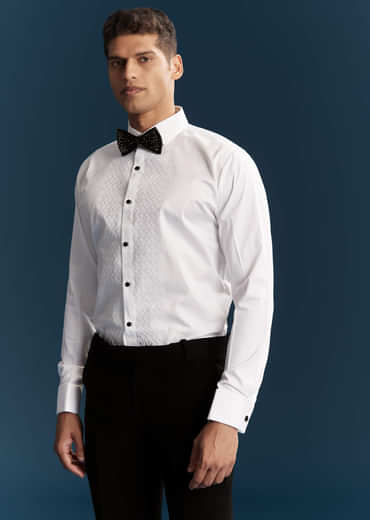 Black Tuxedo For Men With Cutdana Embroidery