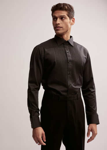 Black Tuxedo For Men With Resham Work