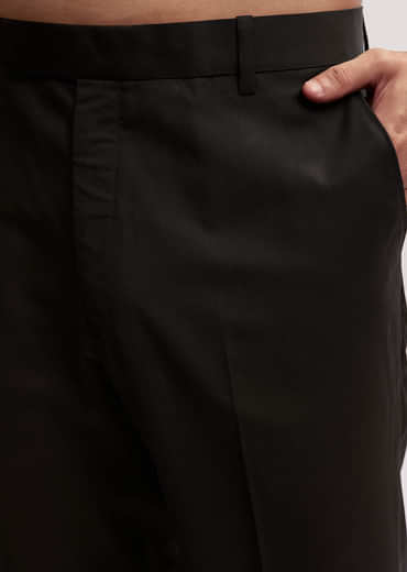 Black Velvet Jodhpuri Set For Men With Cutdana Work