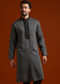 Black Viscose Kurta Set For Men With Thread And Stone Embroidery
