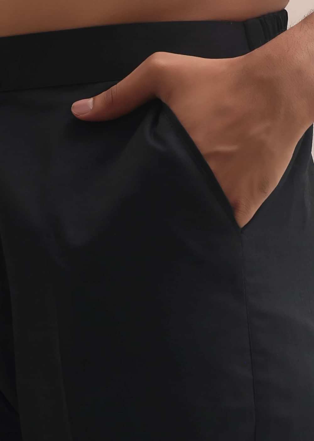 Black And White Lucknowi Cotton Kurta Set For Men Wear Wear