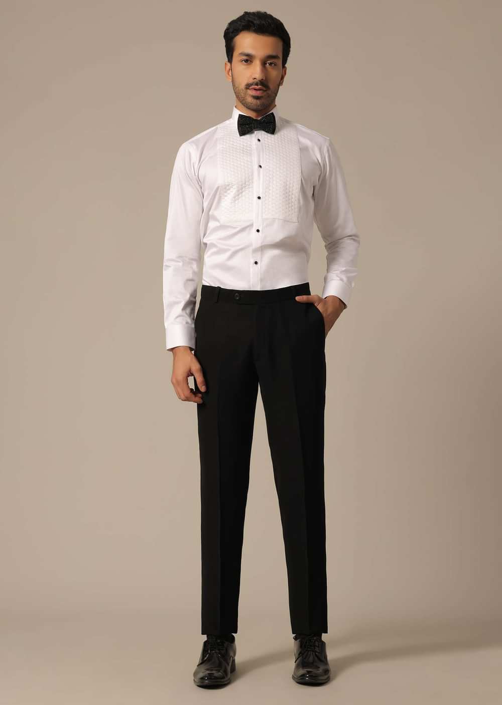 Black Blazer Set With Cutwork Detail