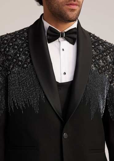 Black Embellished Tuxedo