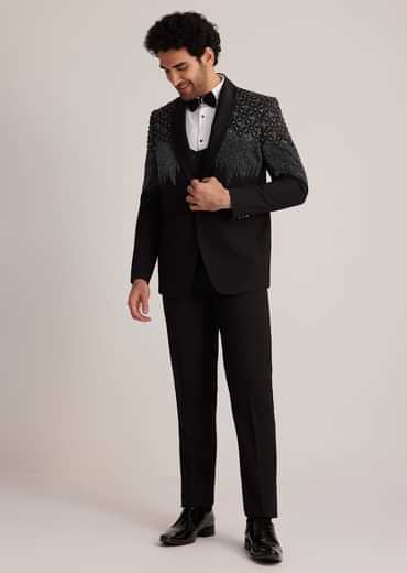 Black Embellished Tuxedo