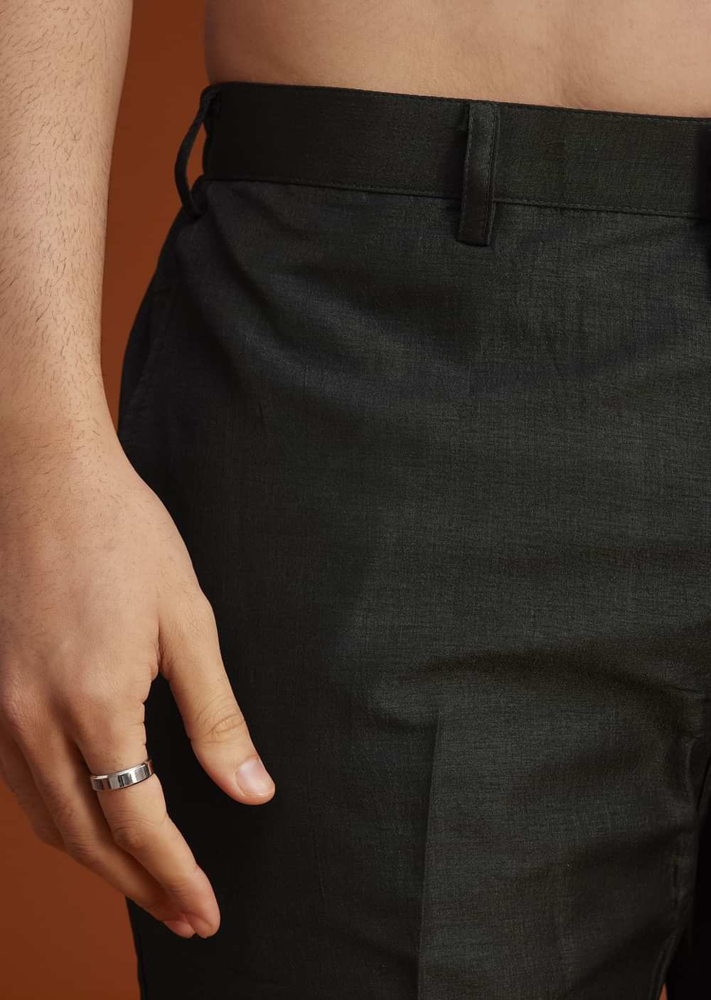 Black Embroidered Indo Western Sherwani Set