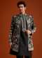 Black Embroidered Indo Western Sherwani Set