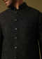 Black Cutdana Embroidered Kurta Jacket Set