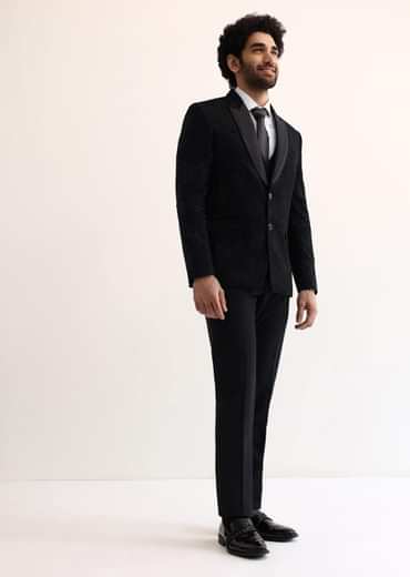 Black Embroidered Tuxedo