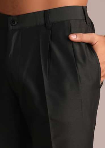 Black Floral Hand Work Kurta Set With Dupatta