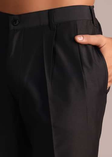 Black Hand Work Kurta Set With Dupatta