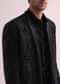 Black Indo Western Lapel Jacket With Shirt And Pant