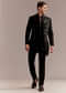 Black Indo Western Set For Men With Zardosi Dragon Motif