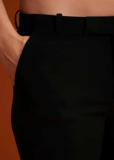 Black Indo Western Sherwani Set