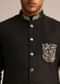 Black Linen Zardosi Embroidered Jacket Kurta Set