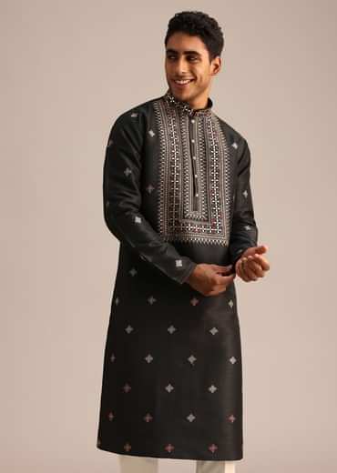 Black Mirror Work Kurta Set