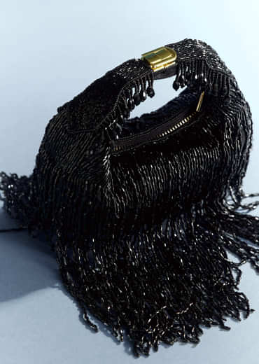 Black Potli With Tassel Detailing