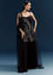 Black Sequins Sharara Suit With Cutdana Embroidery