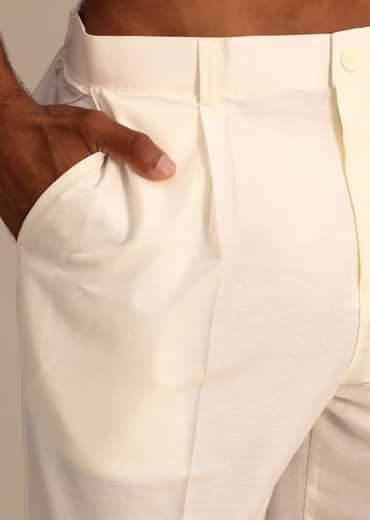 Black Silk Kurta Set With Hand Embroidered Yoke