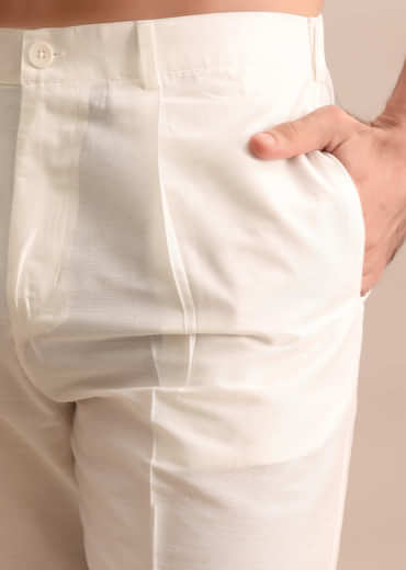 Black Silk Kurta Set With Resham Work For Men